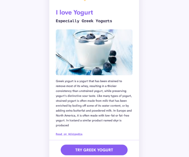Yogurt project preview